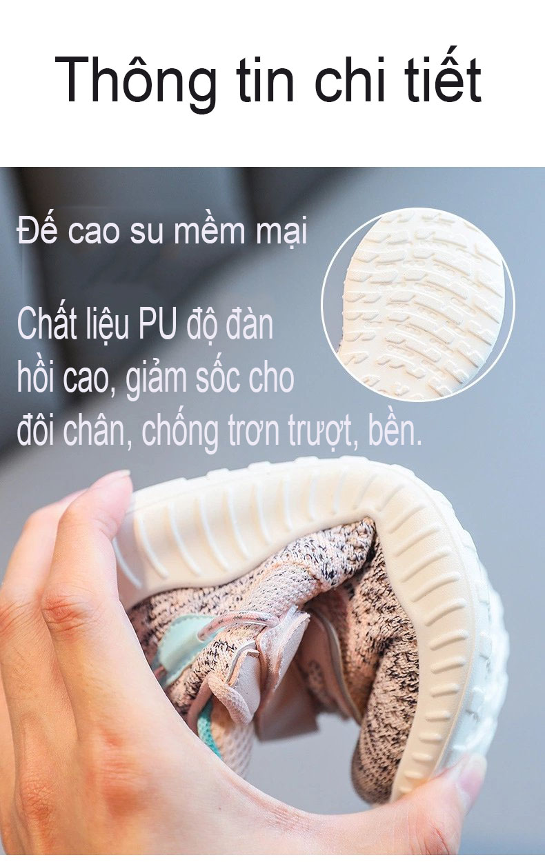 Giày thể thao trẻ em nam nữ dệt kim Phong Cách Hàn Quốc mã 5886