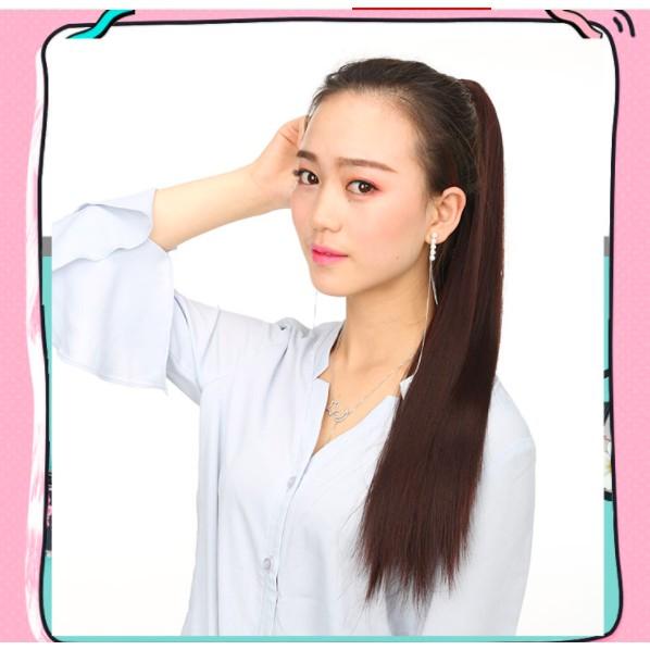 Đuôi tóc giả thẳng đẹp - ngoặm tóc giả thẳng 55cm