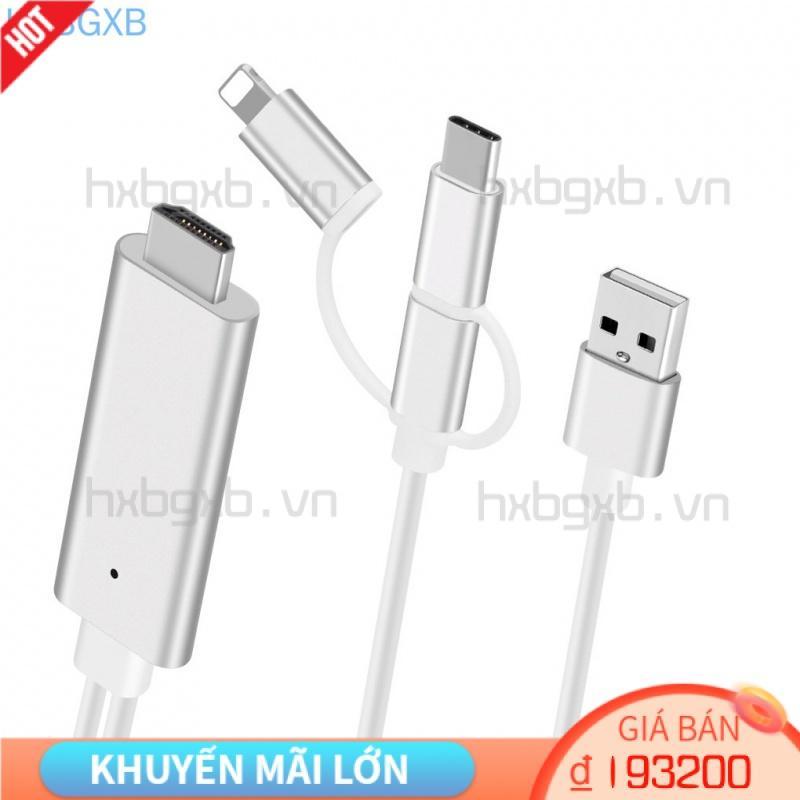 Cáp Chuyển Đổi 3 Đầu Từ Micro Type-C Sang Hd Chuyên Dụng Chất Lượng Cao