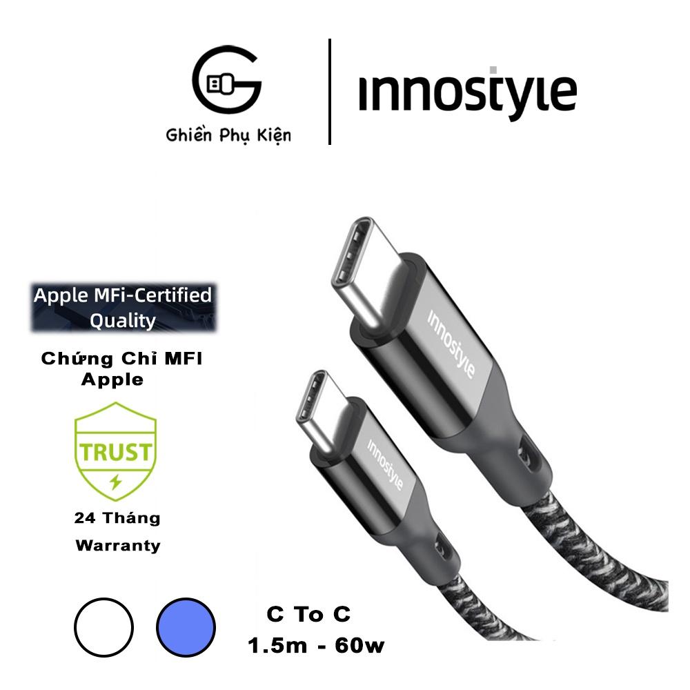 Cáp INNOSTYLE POWERFLEX USB-C TO C 1.5M 60W - Hàng Chính Hãng