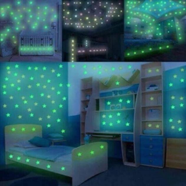 Gói 100 ngôi sao dạ quang phát sáng