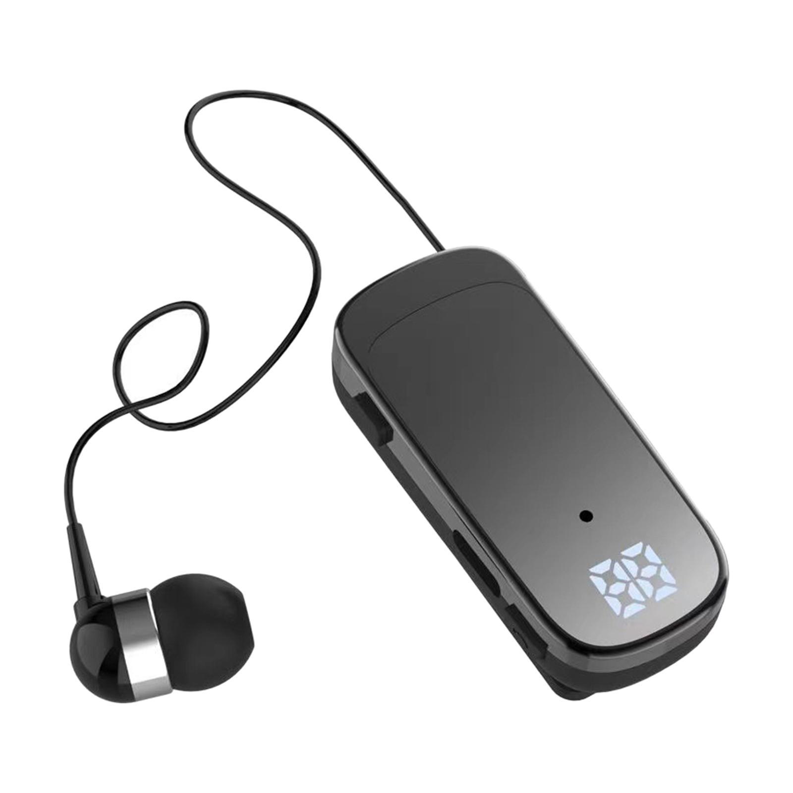 Earphones Sweatproof Retractable Cable for Meeting Recording Travel