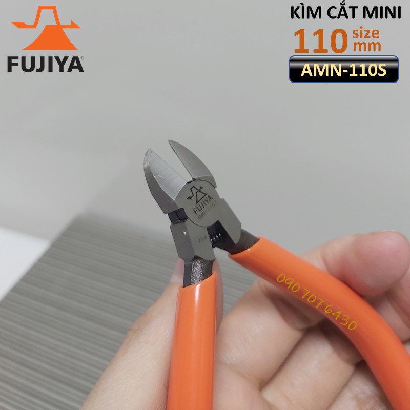 Kìm cắt dây MINI 110mm Fujiya AMN-110S GENUINE công nghệ Nhật Bản- Kìm cắt dây thép dây đồng dây bện xoắn