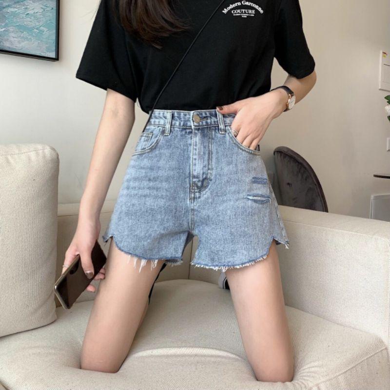 QUẦN SORT JEAN BIGSIZE QC XANH NHẠT LƯNG CAO MÃ 03