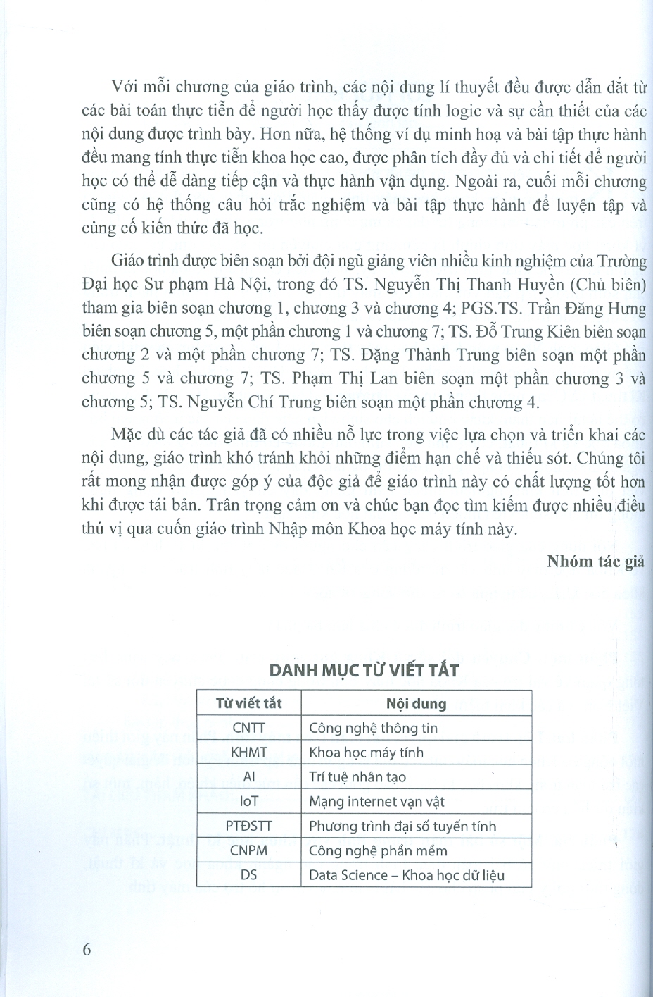 Giáo trình Nhập Môn Khoa Học Máy Tính - Nguyễn Thị Thanh Huyền (Chủ biên) (ĐHSP) - ảnh 7