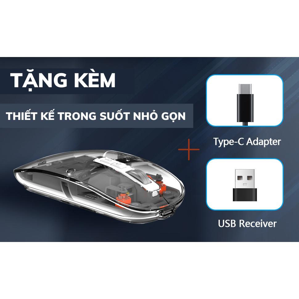 Chuột Trong Suốt WIWU Crystal Magnetic Wireless Mouse WM105