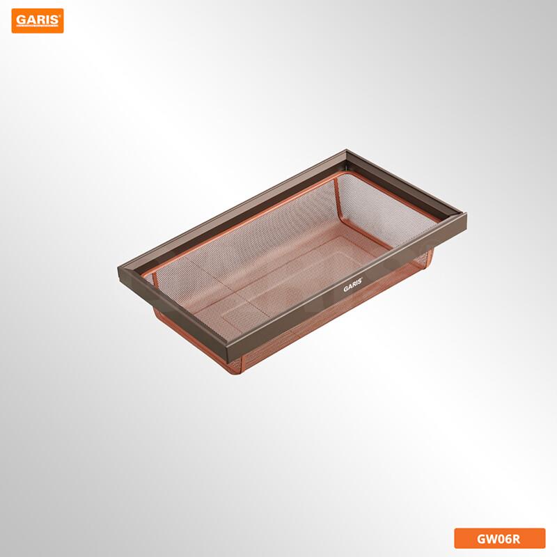 Ngăn kéo khay lưới thép để đồ gập, màu đỏ Carnelian Garis GW06R