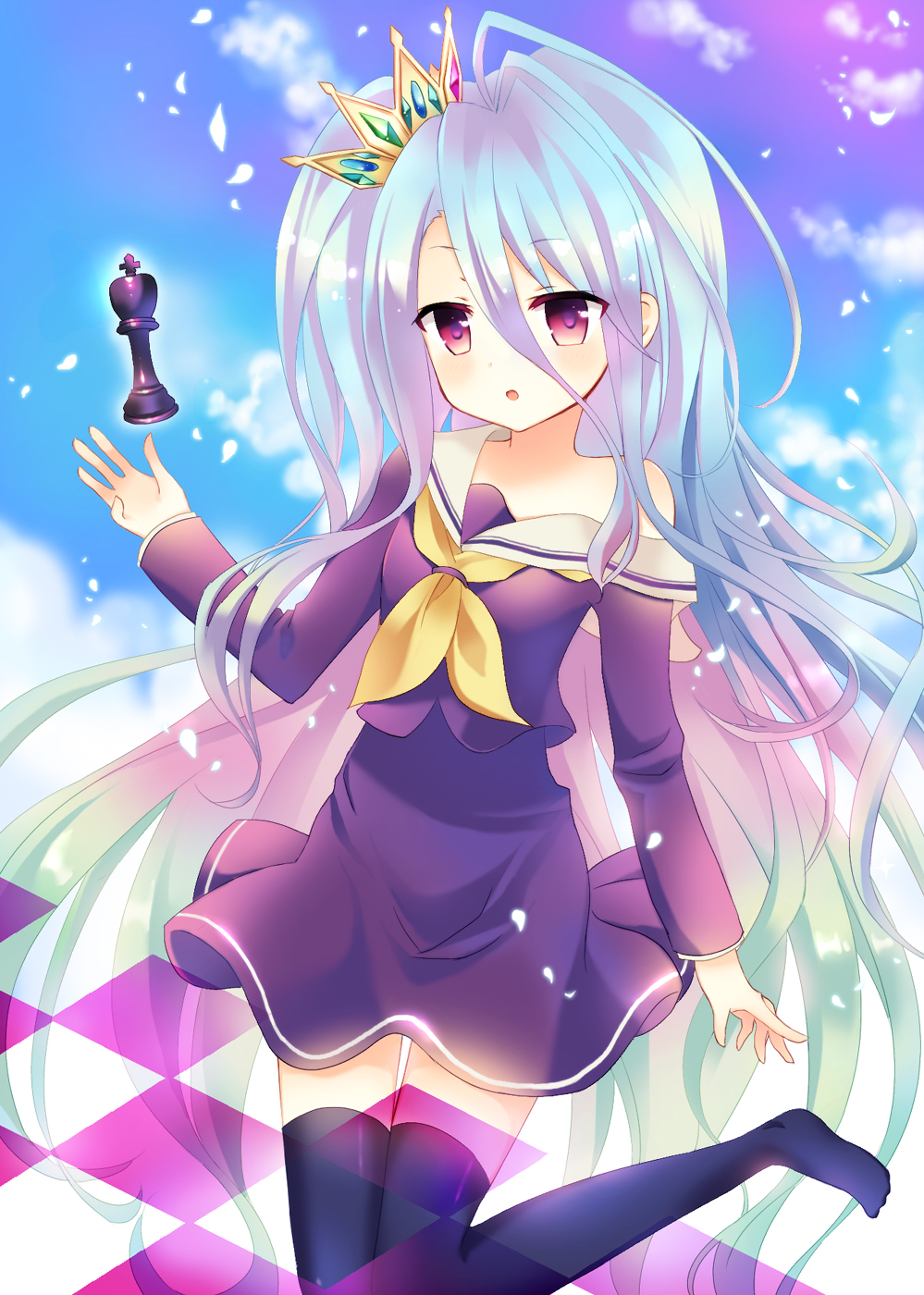 Tranh Poster SET 3 tấm No Game, No Life A4 tấm khác nhau