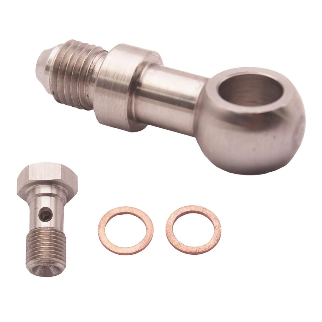 2Set Oil Feed line / Hose adapter Fitting Male M10 Male