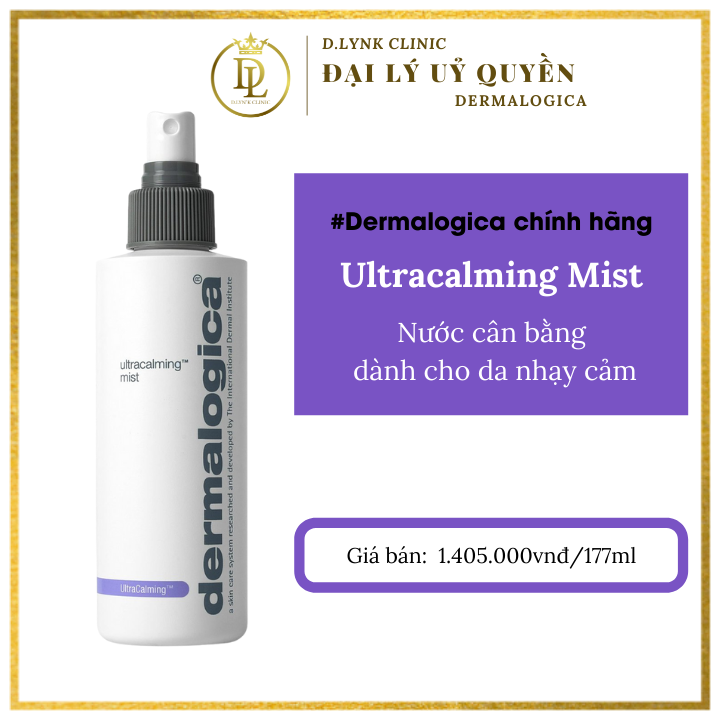 Nước hoa hồng/cân bằng làm dịu viêm sưng, mẫn đỏ, kích ứng da Dermalogica Ultracalming Mist