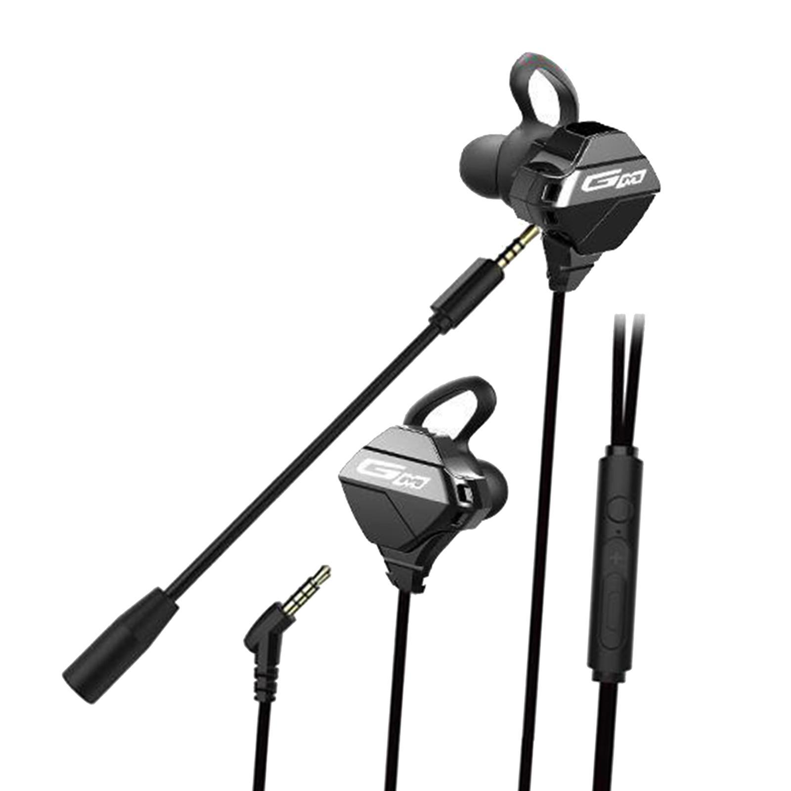 Gaming Earphones & Microphone In Ear Headphones 3.5mm Gold Plated Jack