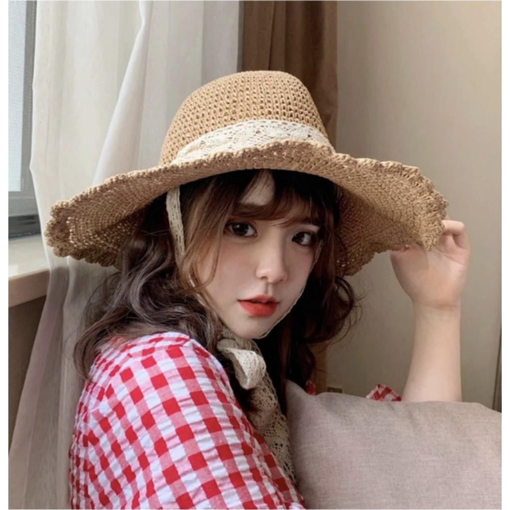 MŨ CÓI VINTAGE DÂY REN KHÔNG CỐ ĐỊNH MÃ-04