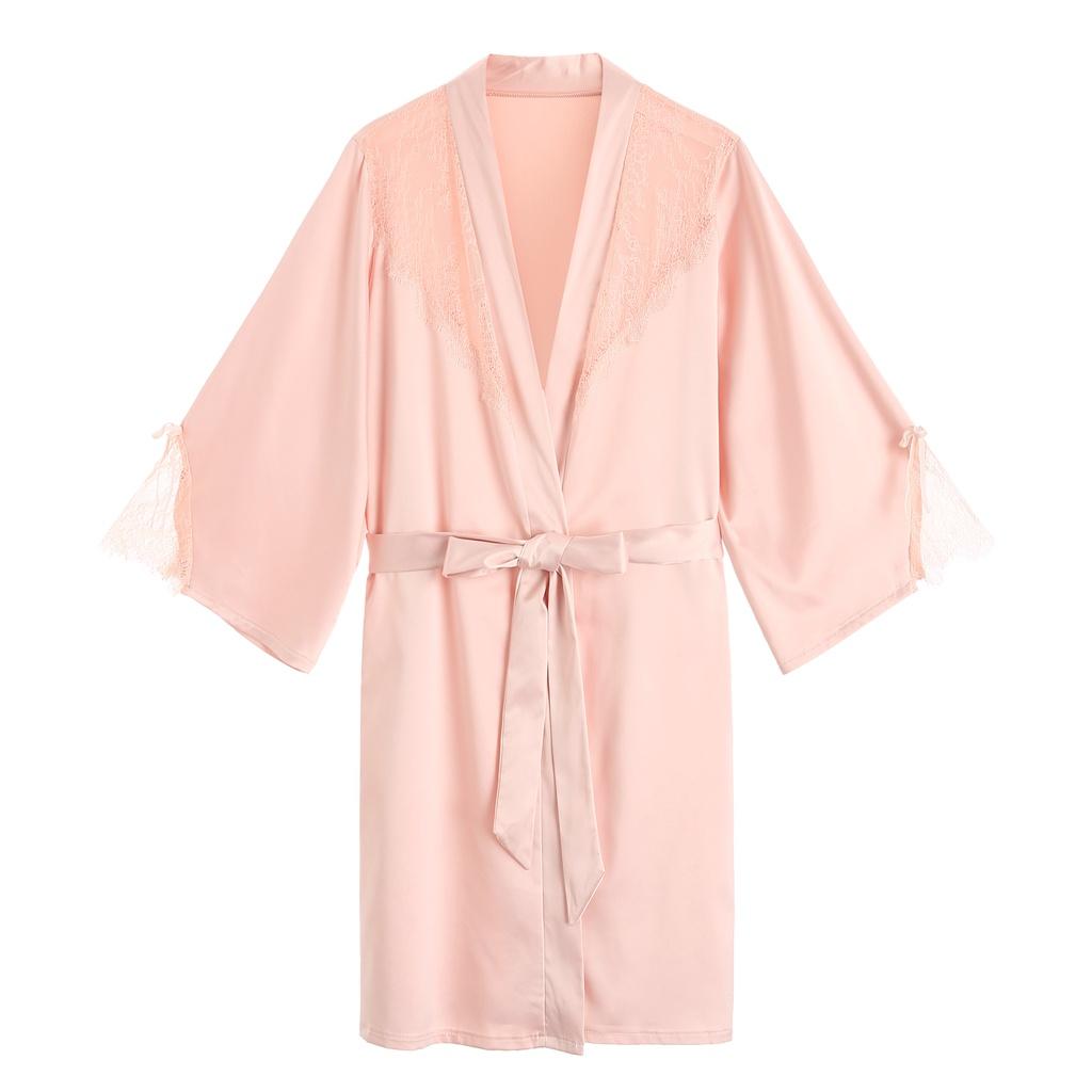 Áo Choàng Ngủ Lụa Satin Cao Cấp 100%. Dùng Trong Khách Sạn, Nhà Nghỉ, Spa, Đi Biển, Đi Ngủ