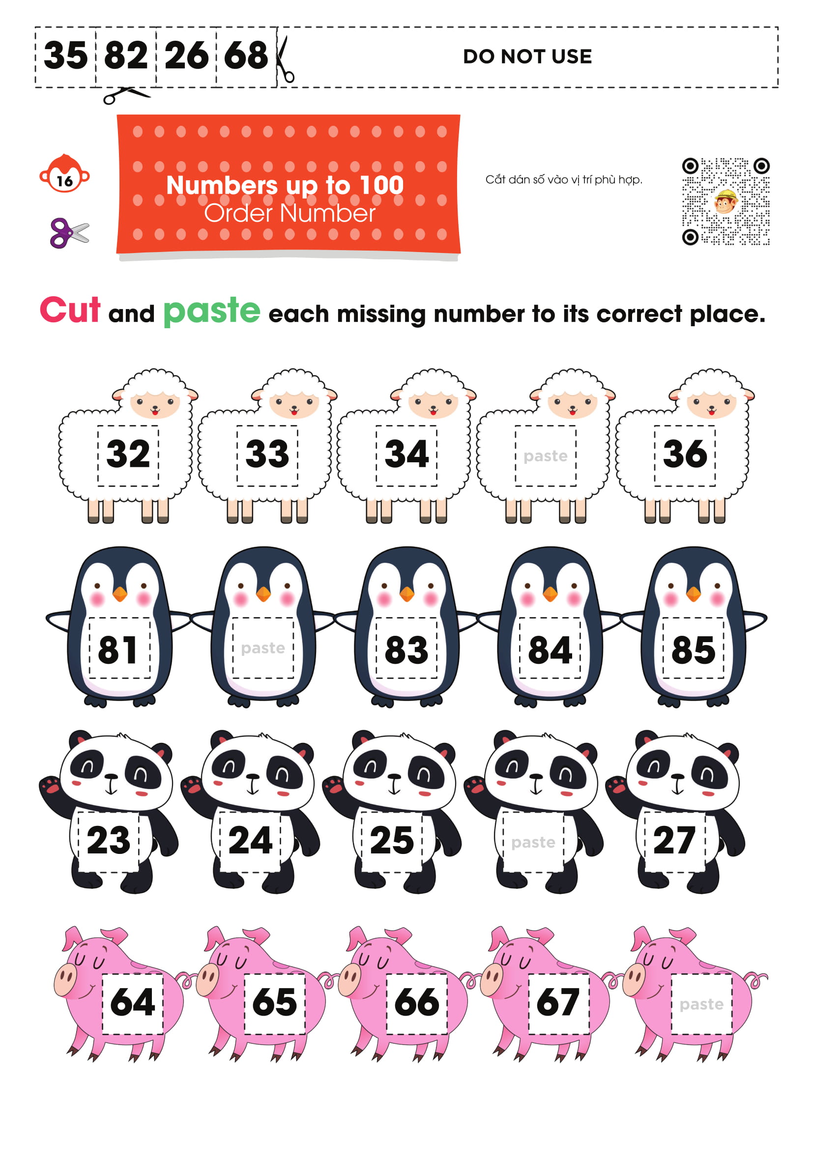 Bài tập bổ trợ Monkey Math - Kindergarten