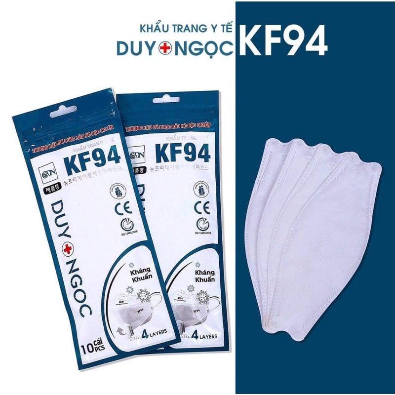 100 Khẩu trang KF94 Duy Ngọc, DN MASK, tiêu chuẩn Hàn quốc KF94, màu trắng