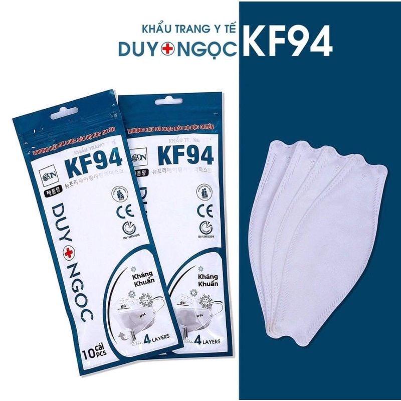 100 Khẩu trang KF94 Duy Ngọc, DN MASK, tiêu chuẩn Hàn quốc KF94,  màu trắng