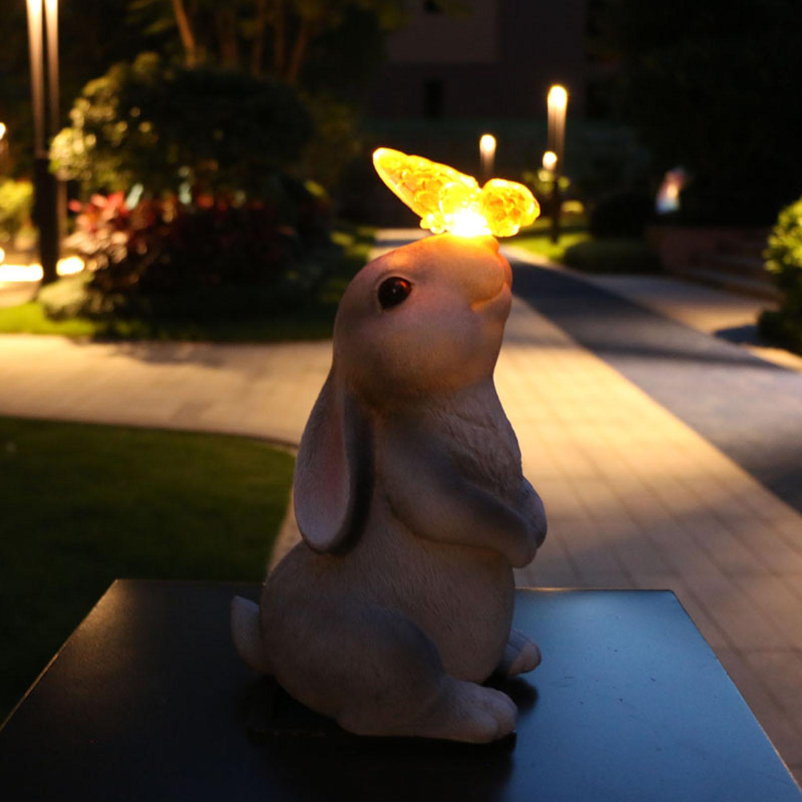 Cute Garden Lights Decoration Pathway Stakes Waterproof LED Statue Resin Decoration Lamp for Balcony Walkway Lawn Yard Outdoor