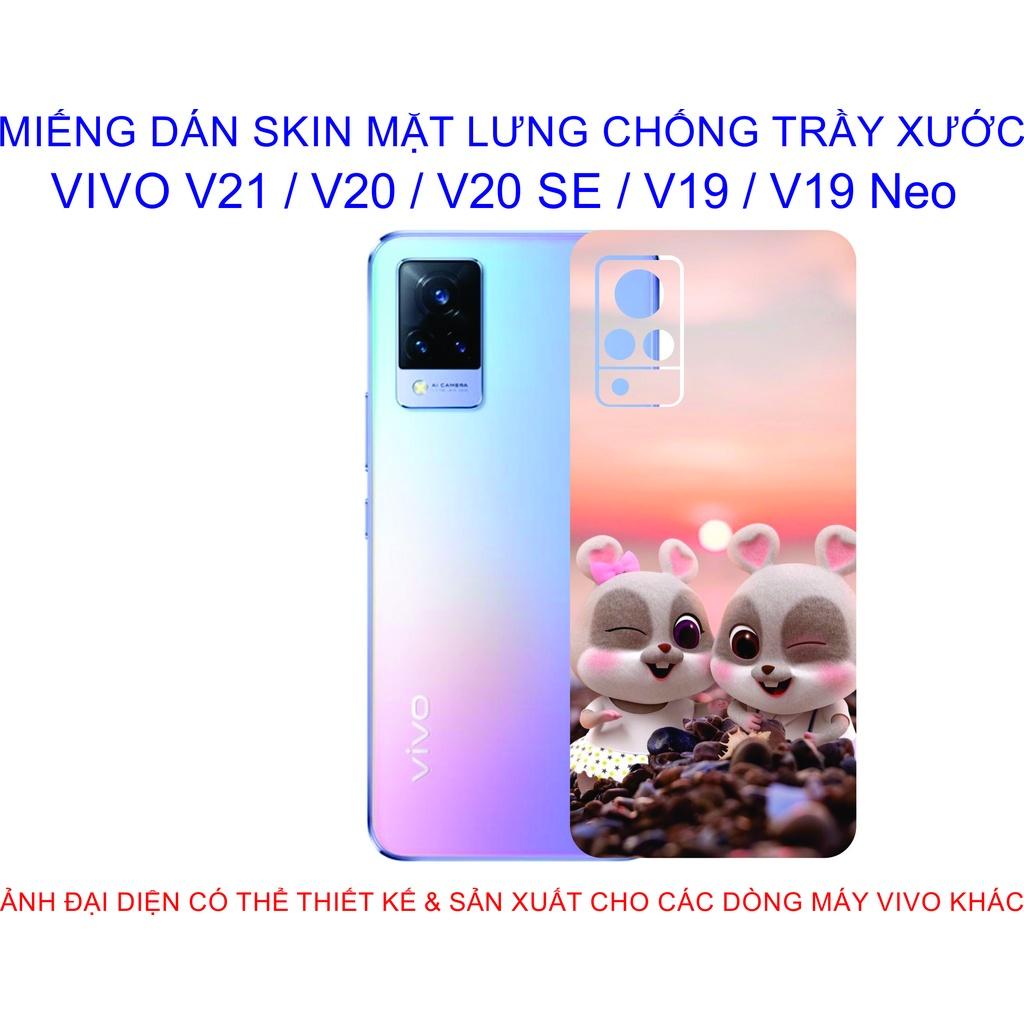 Miếng Dán Skin mặt lưng dành cho VIVO V21 / V20 / V20 SE / V19 / V19 Neo chống trầy xước