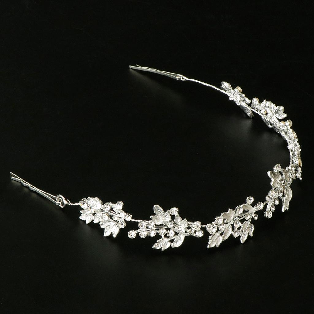 Bridal Rhinestone Flower Tiara Crown Hairband Wedding Party Hair Costume A