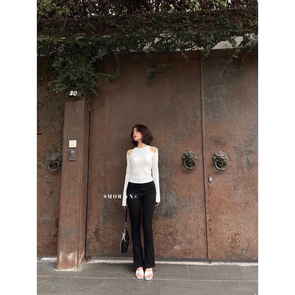 Áo Thun Tay Dài Khoét Vai