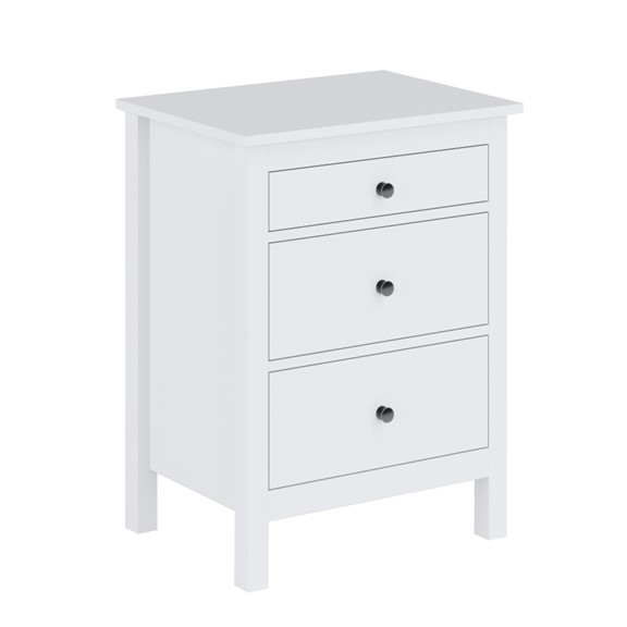 LUMET, Tủ đầu giường tân cổ điển 3 ngăn kéo DRA_245, 58x40x75cm