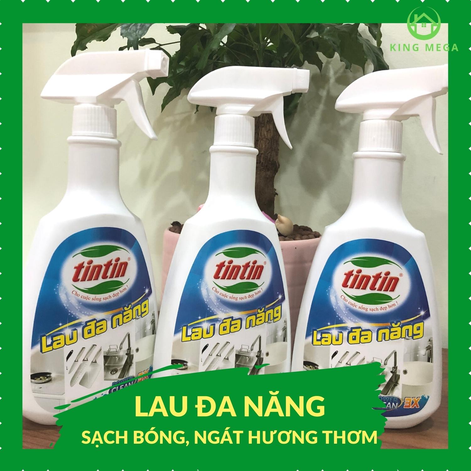 Nước lau bề mặt đa năng - Lau kính, lau bếp, lau bàn - Hương Chanh Thom Ngát - TinTin