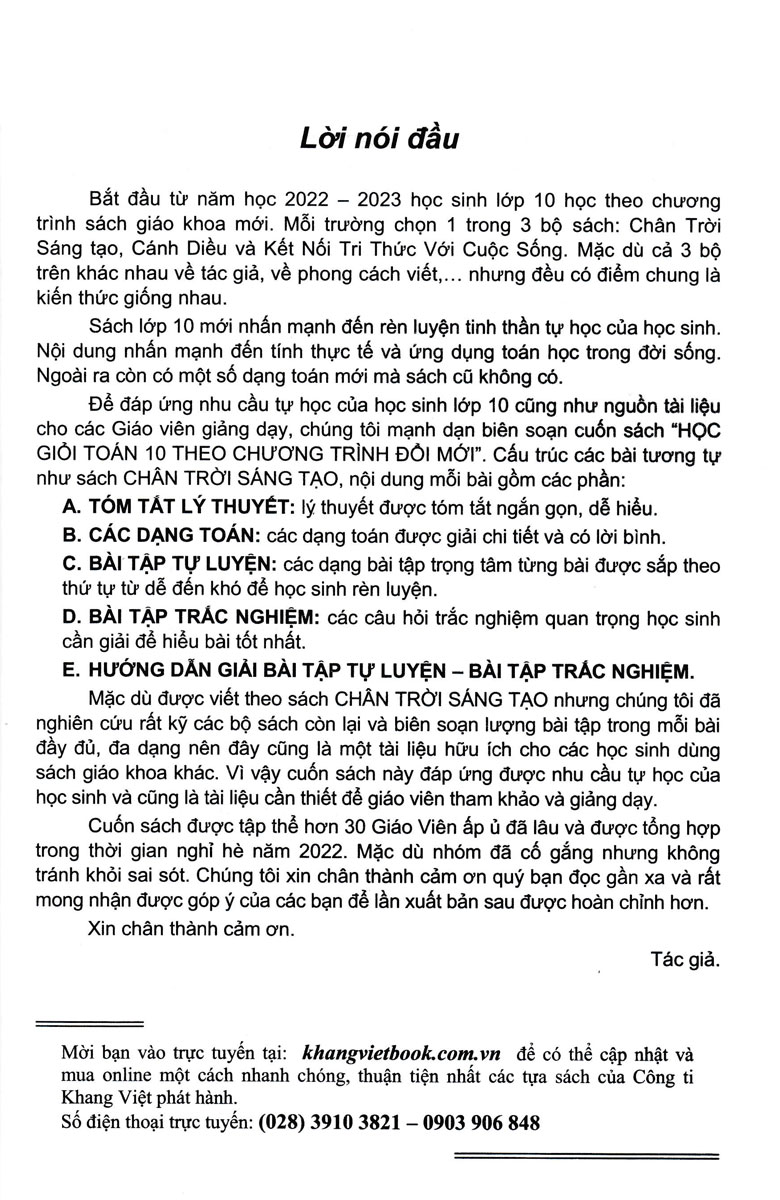 Học Giỏi Toán 10 - Tập 1 _KV