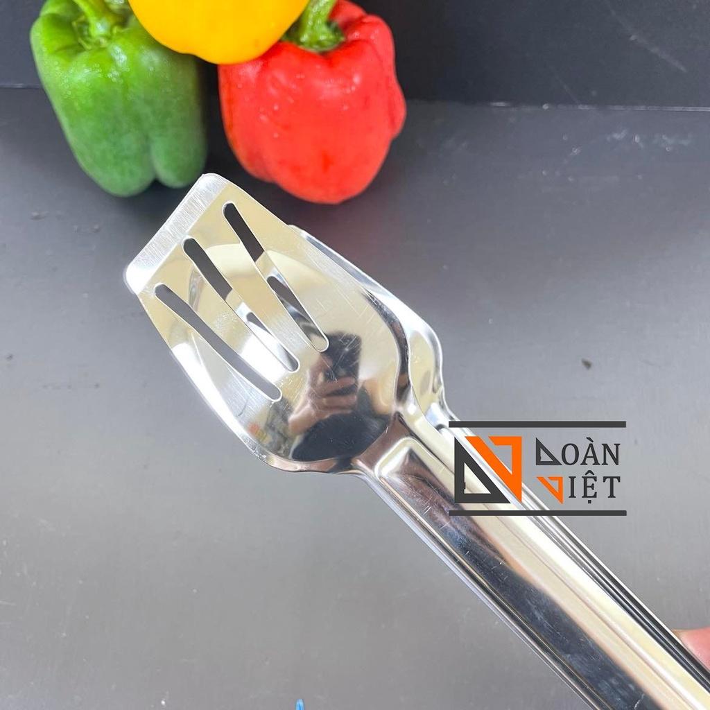 KẸP GẮP THỨC ĂN, GẮP BÁNH BAO, ĐỒ CHIÊN .. Bản to, inox không rỉ 28cm