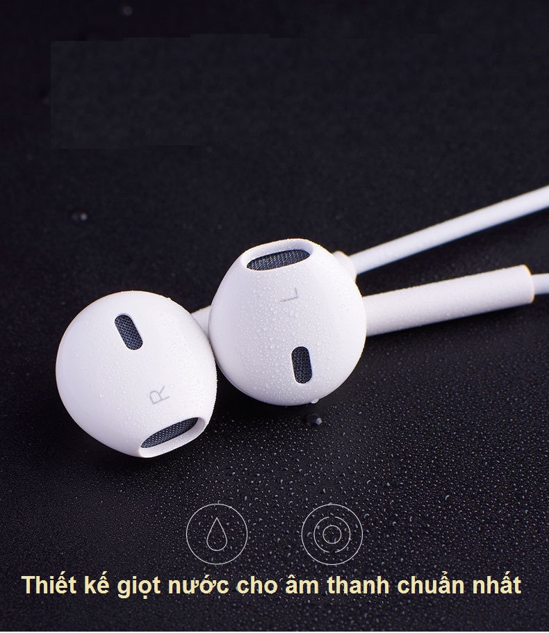 Tai nghe nhét tai dùng cho iPhone 7 CT77 Trắng - Hàng Chính Hãng