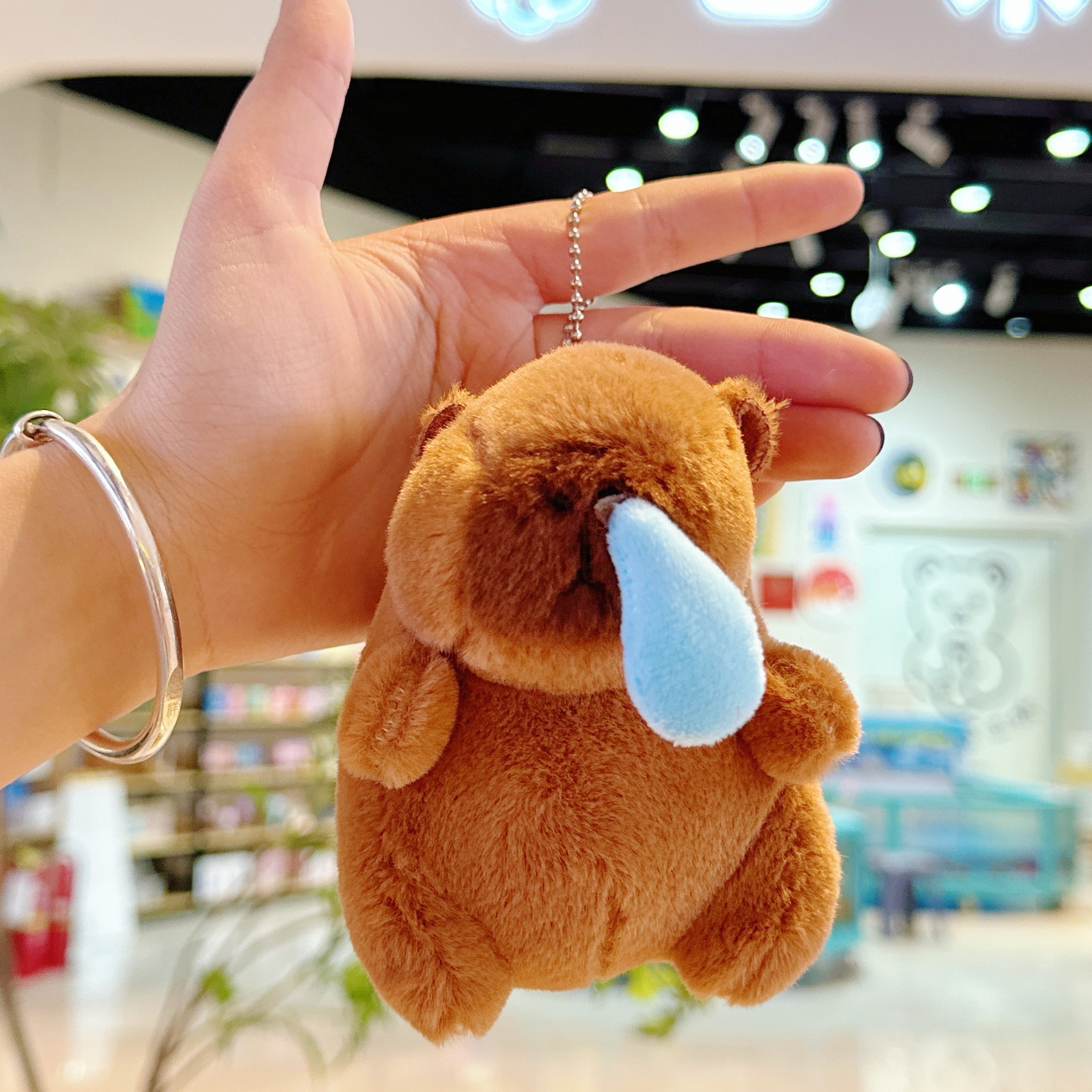 Móc khóa gấu bông Capybara treo balo túi xách cực xinh
