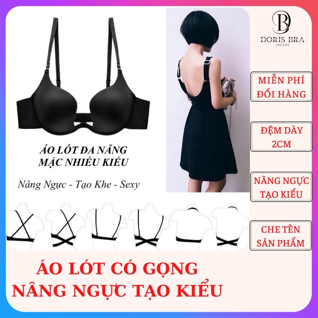 Áo lót nữ, có gọng nâng ngực khoét sâu mặc trễ ngực hở vai gợi cảm