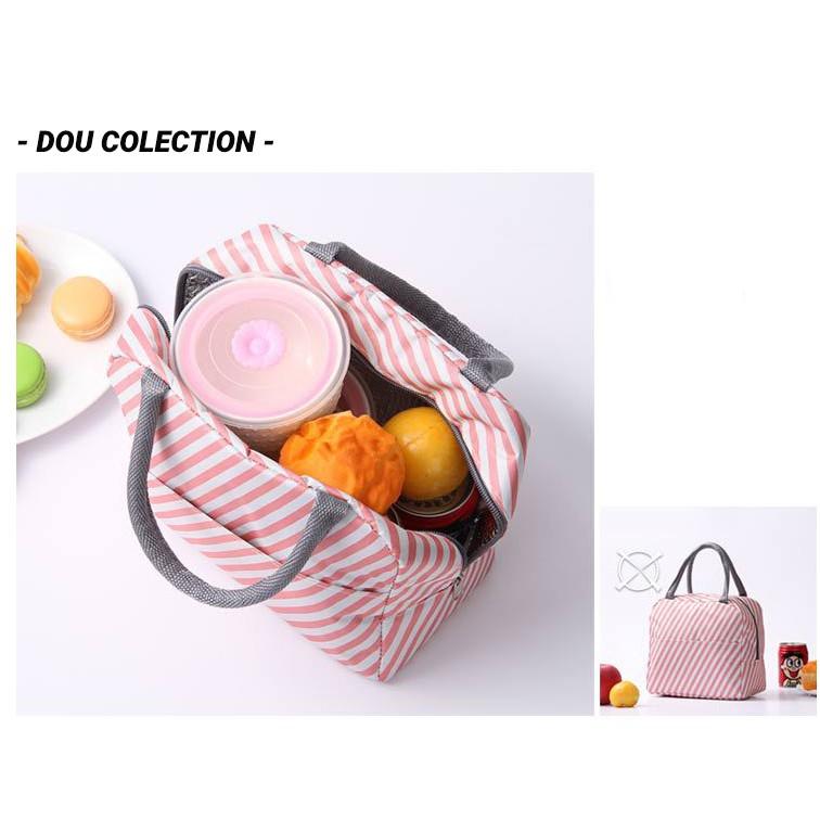 Túi Giữ Nhiệt Chống Nước Dễ Thương Vải Twill Oxford 230D Cao Cấp 22x12x20CM - Lunch Bag - Mã TG006