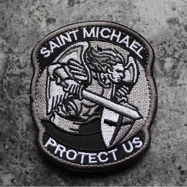 Patch_velcro tổng lãnh thiên thần ST.Micheal dán quần áo_ba lô