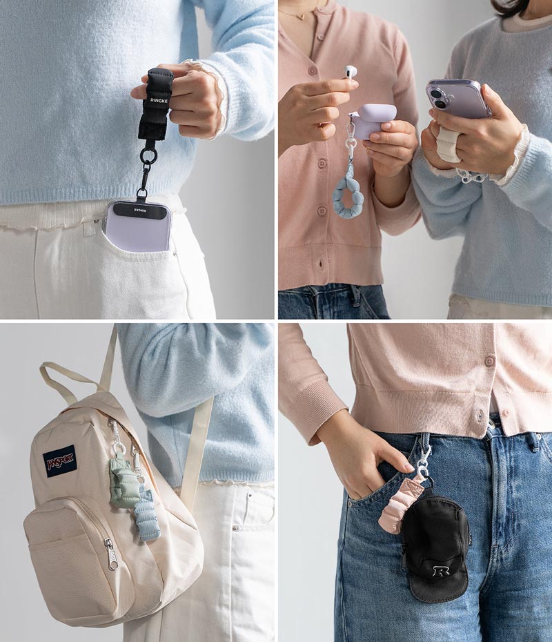 Dây đeo RINGKE Holder Link Puffer Finger Strap - Hàng Chính Hãng