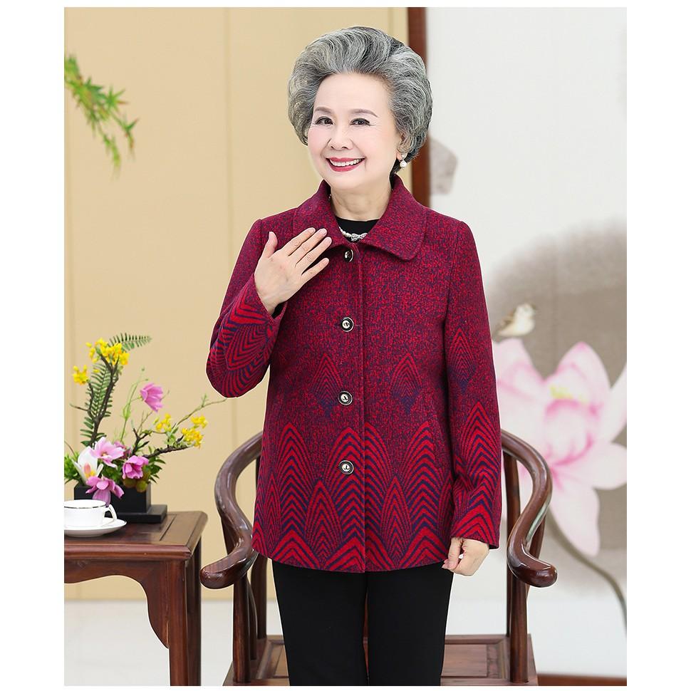 Áo khoác cho người già, áo khoác ấm áp , dạ sóng