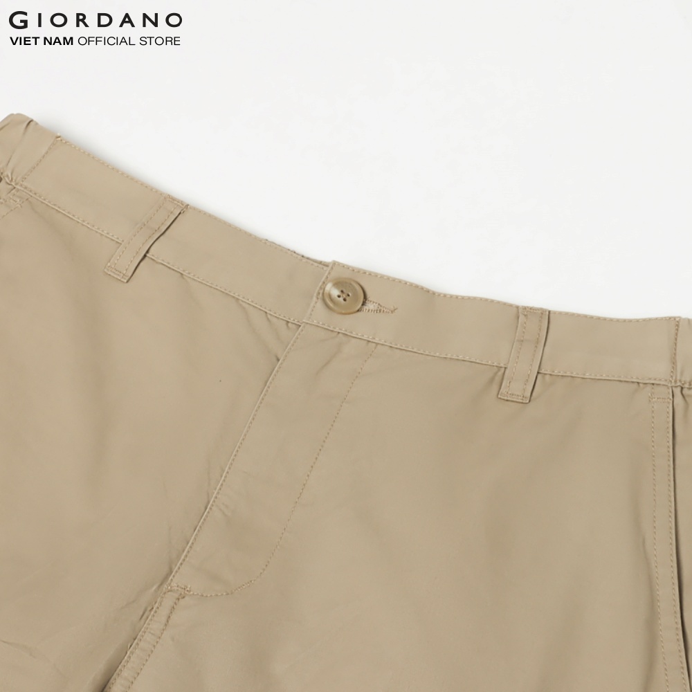 Quần Shorts Kaki Nam Túi Hộp Giordano 01101206