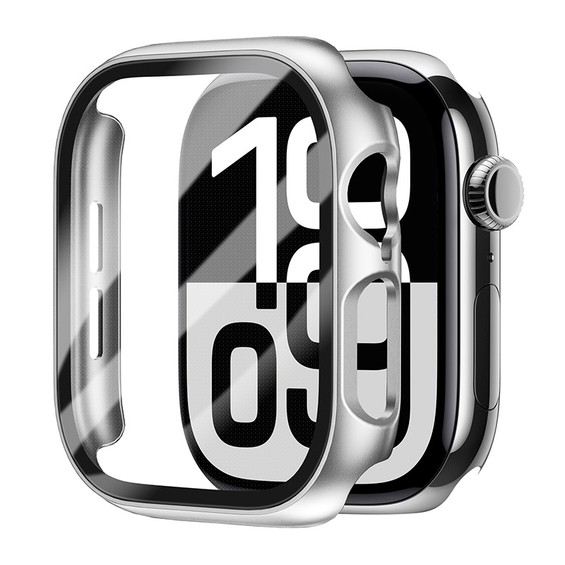 Ốp Case PC Mặt Kính Cường Lực Metal Color cho Apple Watch Series 10 Size 42mm/46mm - Hàng Chính Hãng