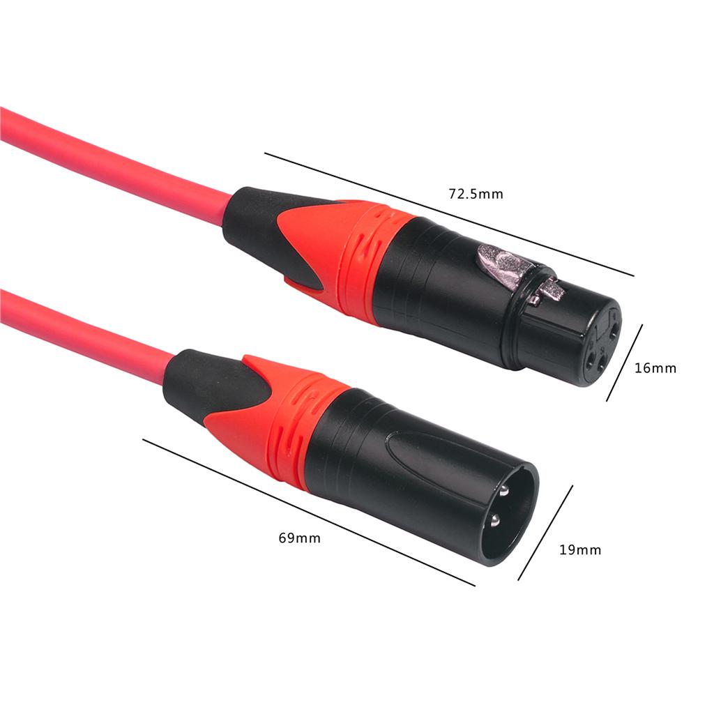 XLR Male to Female Microphone Cable 3.3ft-16.4ft, 5 Colors 4 Sizes for Choose