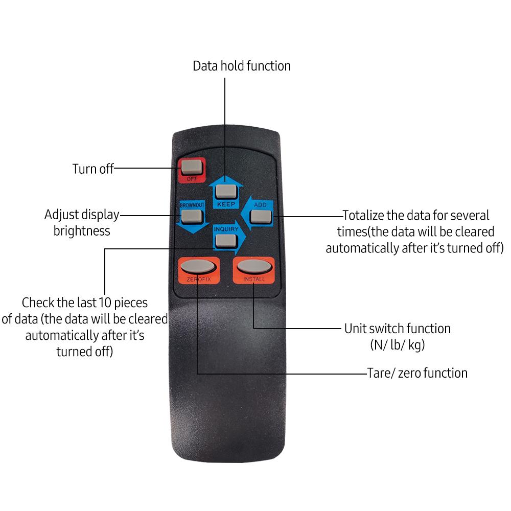 1500kg/ 3306lbs Digital Hanging Scale with 65ft Remote Control Portable Heavy Duty Crane Scale Dimmable LED Industrial Hook Scales Unit Change/ Data Hold/ Tare/ Zero for Construction Site Travel Market Fishing Outdoor Work
