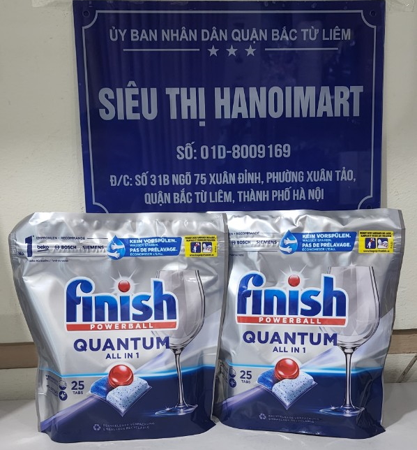 Viên Rửa Bát Finish Powerball Quantum 25 viên All in 1