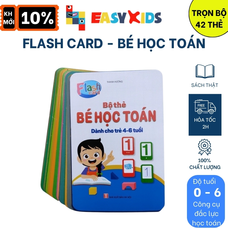 Flashcard - Bộ Thẻ Bé Học Toán - Dành Cho Trẻ 4 - 6 Tuổi