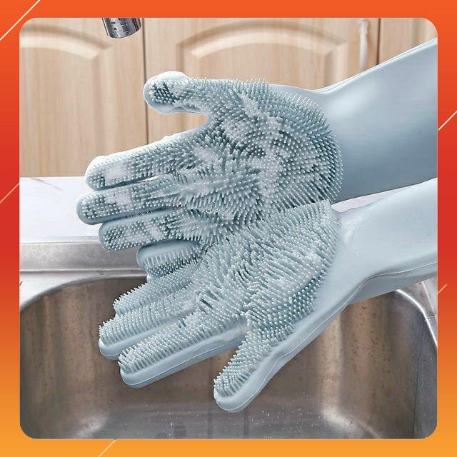 Đôi Găng Tay Silicon Lau Rửa Tạo Bọt Tiện Dụng