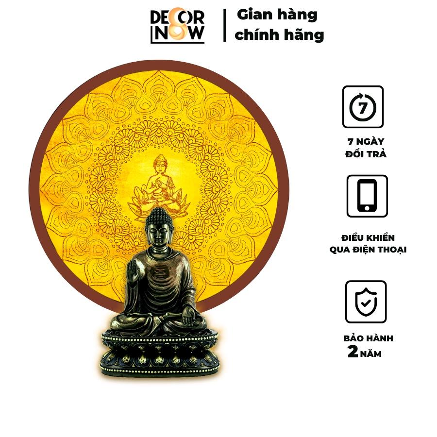 Đèn Hào Quang Phật In Tranh Trúc Chỉ DECORNOW 30,40 cm, Trang Trí Ban Thờ, Hào Quang Trúc Chỉ HÌNH PHẬT DCN-TC10