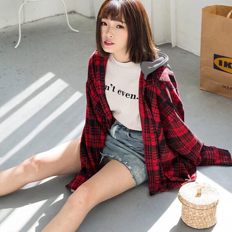 Áo khoác sơ mi caro