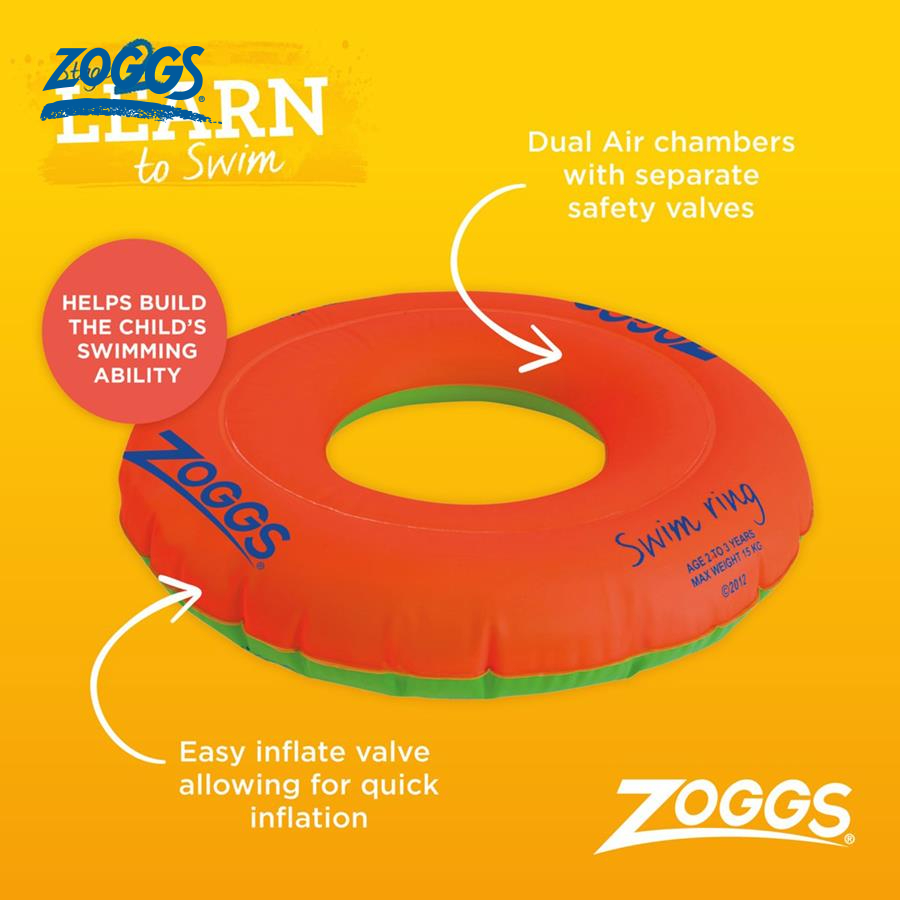 Phao bơi trẻ em Zoggs Swim Ring - 465275-2-3YRS