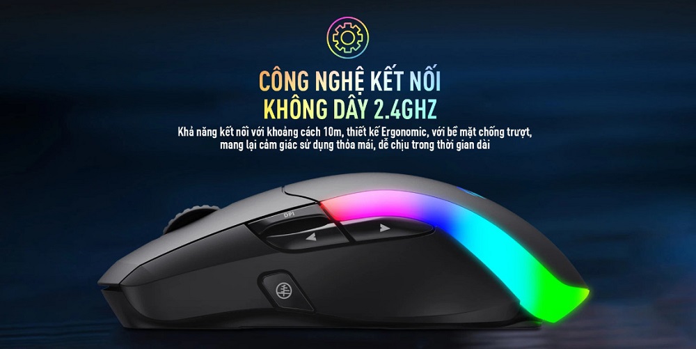 Chuột Gaming Havit MS959W RGB Dual Mode - Hàng Chính Hãng