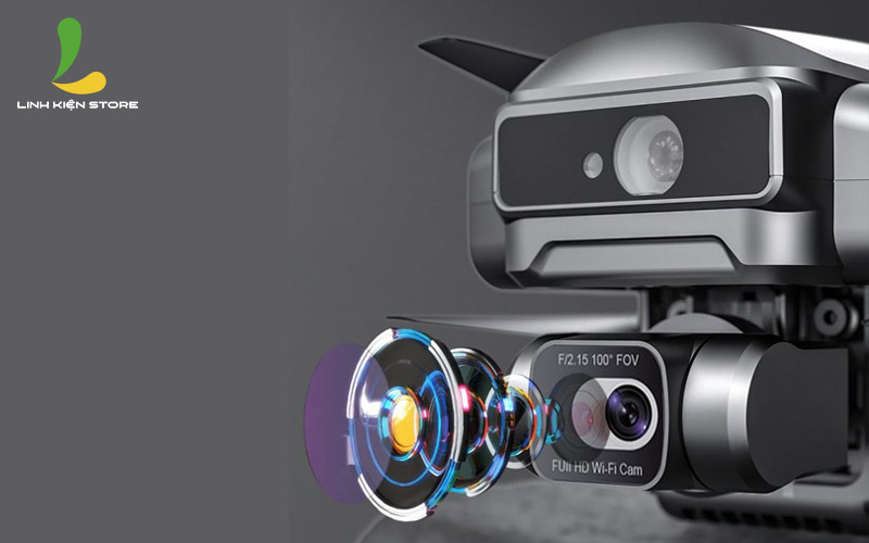 Flycam SJRC F22 S2 Pro+ / F22S 4K Pro - Thiết bị bay có chống rung 2 trục cùng tính năng cảm biến va chạm trước bằng laser , khoảng cách truyền hình ảnh lên đến 6000m - Hàng nhập khẩu