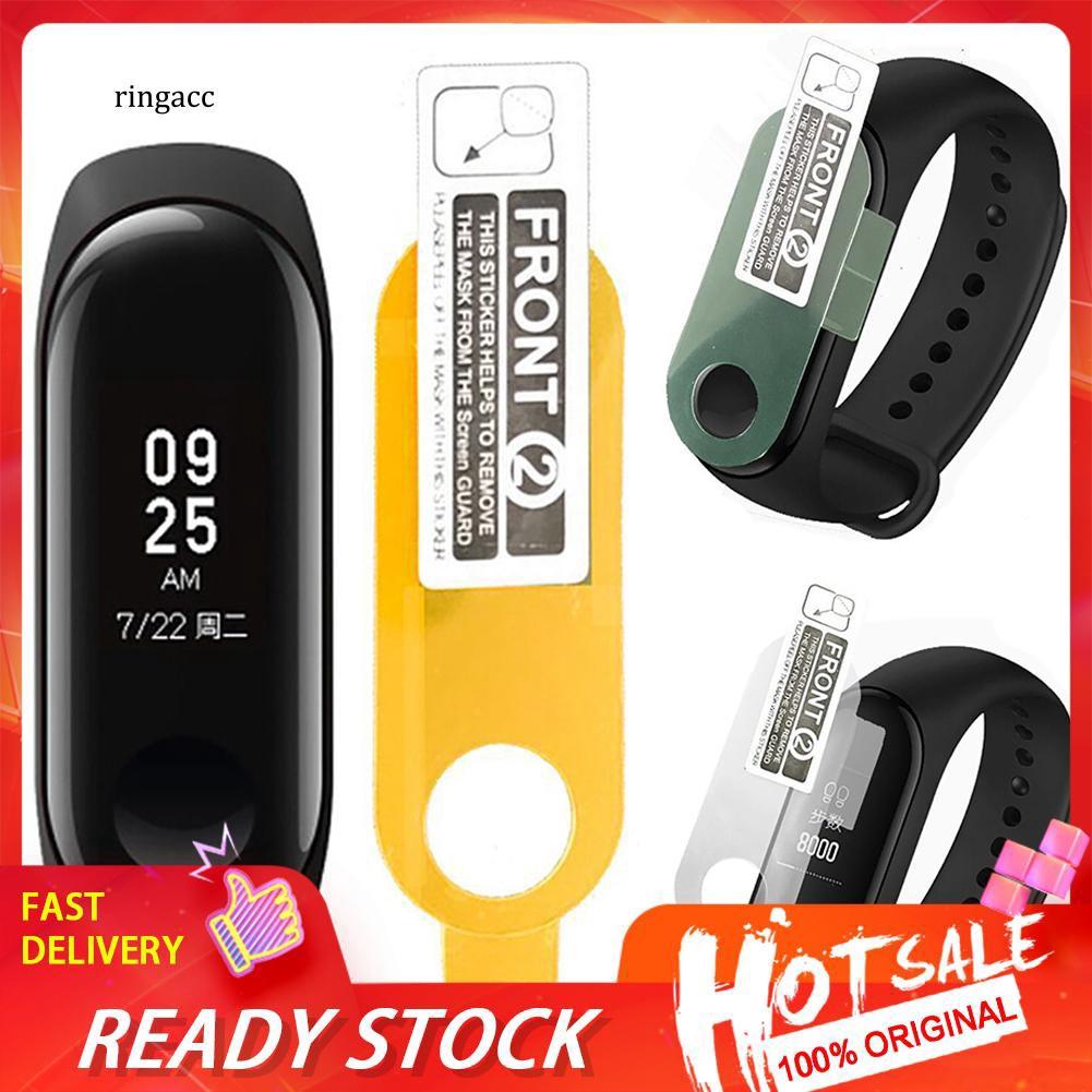 Set 3 Miếng Dán Màn Hình Trong Suốt Chống Trầy Cho Đồng Hồ Thông Minh Xiaomi Miband 3