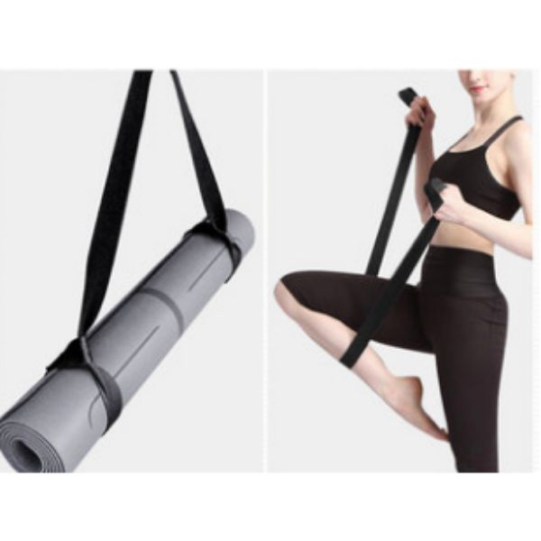 Dây Đai Buộc Thảm  Yoga 2in1 rất tiện lợi - Màu đen