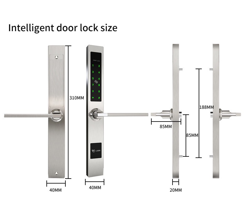 Khóa vân tay Smart Lockdoor Homesheel L3 MÀU ĐEN